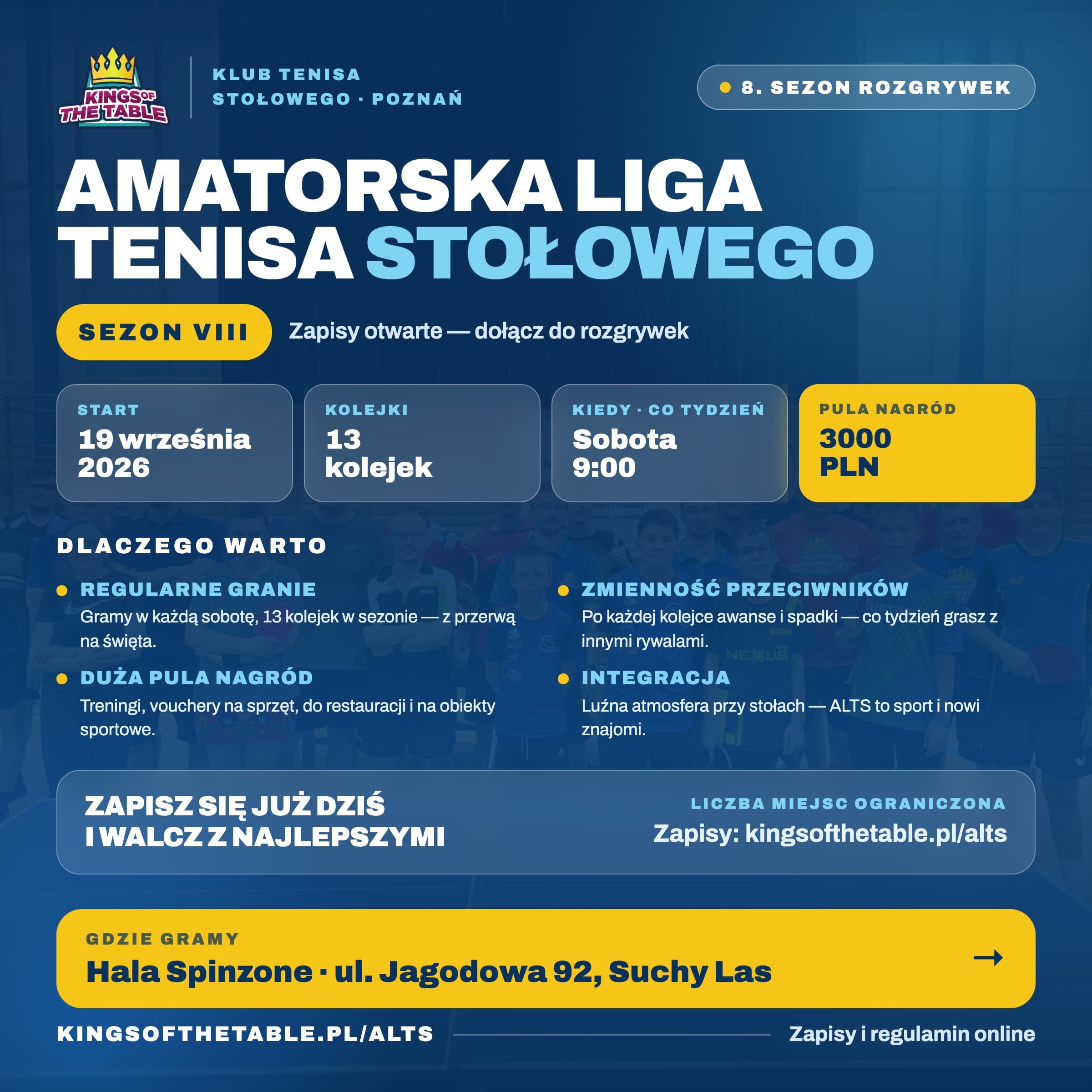 Startują zapisy na Amatorską Ligę Tenisa Stołowego!